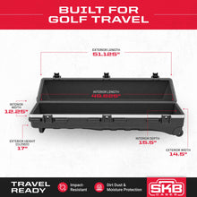Load image into Gallery viewer, SKB Staff ATA Hard Shell Plastic Golf Travel Case for Cart Bags with Wheels
