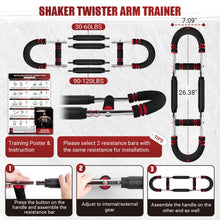 Load image into Gallery viewer, Twister Arm Trainer, 30-120 lbs Adjustable Twister Arm Chest Exerciser with 4 Spring &amp; Poster -Red
