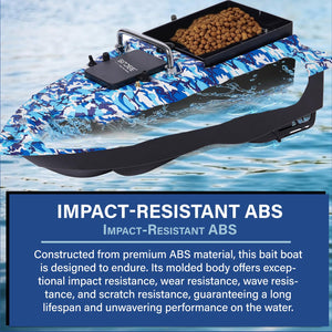 Bait Boat, RC Bait Boat, 546-Yard Range Remote Control, 4.4lb Loading Capacity, Dual Motor & Battery System