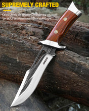 Load image into Gallery viewer, Omesio Fixed Blade Knife with Sheath Set Hunting Knife Full Tang Bushcraft Knives Skinning Knife Deer Hunting Knives, Big Camping Outdoor
