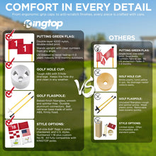 Load image into Gallery viewer, KINGTOP 3 ft White Golf Flagstick Set with Number 5 Flag and Cup
