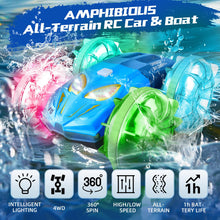 Load image into Gallery viewer, Amphibious Remote Control Car Boat - 4WD RC Stunt Car with Waterproof Gesture Sensing 2.4GHz RC Boat with Lights
