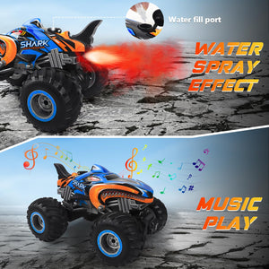1:16 Remote Control Car, 2.4 GHz All Terrain Remote Control Monster Truck, RC Truck 2 Rechargeable Batteries for 80 Mins Play