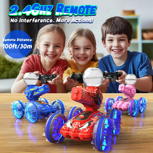Amphibious Remote Control Car for Boys Kids - 4WD Waterproof 2.4 GHz 360°Rotation RC Stunt Car - Water and Land Pool Toys Cars