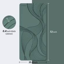 Load image into Gallery viewer, PAIDU Large Yoga Mat-72’x36’x0.4’ Extra Width ＆ Thick,Comfortable,Non-Slip Exercise Mat-Works Great on All Floor for Stretching,Yoga Studio,Gym or Home Workouts (Deepgreen)
