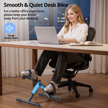 Load image into Gallery viewer, RYGEO Folding Pedal Exerciser Mini Exercise Bike Under Desk Bike - Blue
