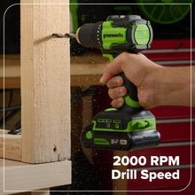 Load image into Gallery viewer, GREENWORKS 24V (5-TOOL) Combo (Drill + Impact Driver + Circular Saw + Multi-Tool + Flashlight), 4.0Ah + 2.0Ah (24,000mAh Power Bank) Batteries, (2) Cables, 65W Rapid Charger
