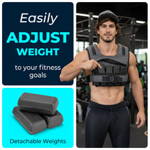 Load image into Gallery viewer, Gymnastics Power - Weighted Vest 6lb, 10lb, 12lb, 25lb, 35lb, 45lb, 60lb Removable Iron Weights for Men and Women Workout for Calisthenics and Fitness Sport Training (45 LB - Camo)
