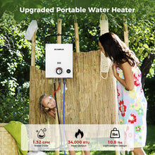 Load image into Gallery viewer, CAMPLUX F5 Pro Portable Propane Water Heater 1.32 GPM with Pump &amp; Hose Kit
