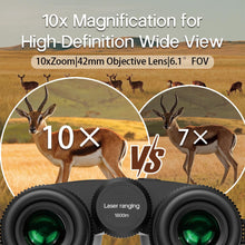 Load image into Gallery viewer, Gravoptics 10x42 Laser Rangefinder Binoculars for Hunting, 2624 Yard(Black)
