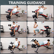 Load image into Gallery viewer, OPPSDECOR 800LBS Adjustable Weight Bench, Workout Bench for Home Gym, Weight Bench with Leg Extension and Leg Curl, Preacher Curl Bench, Gym Bench Exercise Bench
