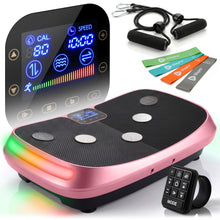 Load image into Gallery viewer, Lifepro Rumblex 4D Curved Vibration Plate Exercise Machine — Triple Motor, 7 Modes &amp; 60 Speeds Vibrating Platform Machine — Full Body Vibration Plate for Lymphatic Drainage &amp; at Home Workout
