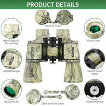 Load image into Gallery viewer, 20x50 High Powered Binoculars for Adults, Waterproof Binoculars with Low Light Vision for Bird Watching Hunting Camping Travel Cruise Hiking Sports Stargazing, Unique Gifts for Men
