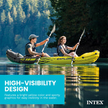 Load image into Gallery viewer, INTEX Explorer Inflatable Kayak 2-Person Portable Set with Paddles and Pump
