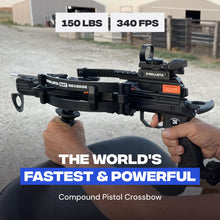 Load image into Gallery viewer, BALLISTA BAT Reverse Compound Crossbow with Red Dot Sight, 340 FPS, 150 lb
