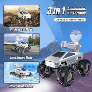 1:16 Remote Control Car, 2.4GHz Shoot Water RC Cars, 4WD Amphibious RC Truck, All Terrain Off-Road Remote Control Monster Truck