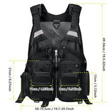 Load image into Gallery viewer, Gonex Fly Fishing Vest for Men Women, Trout, Adjustable Size, 18 Pockets
