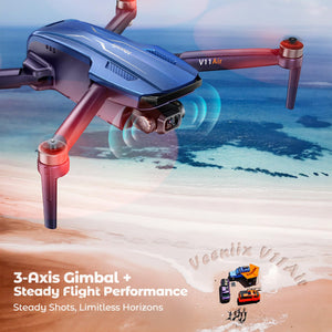 Drone with 6K Camera for Adults, 3-Axis Gimbal Drones with 4K/30fps Video, 10000ft FPV Transmission Professional Drone