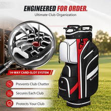 Load image into Gallery viewer, XDriveMax 14-Way Golf Cart Bag, Silent Lock Top &amp; Full Length Dividers
