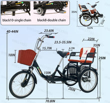 Load image into Gallery viewer, Adult Tricycle 7 Speed, 3 Wheel Bikes with Rear seat, Adult Trikes 20/24 inch Wheels Low Step-Through for Adults Women Men
