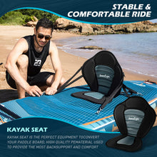 Load image into Gallery viewer, InnoExpo 11' Inflatable Stand Up Paddle Boards with Premium Accessories, Wide Stable SUP Paddle Board Design, Non-Slip Comfort Deck for Youth &amp; Adults (Futuristic/Kayak Seat)
