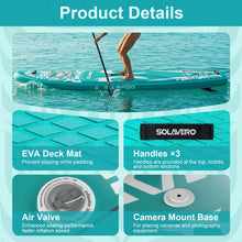 Load image into Gallery viewer, SOLAVERO 11'6" Inflatable Stand Up Paddle Board Supports 550LB for Adults
