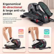 Load image into Gallery viewer, Sunny Health &amp; Fitness Smart Electric Motorized Under Desk Elliptical Cardio Exerciser
