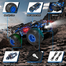 Load image into Gallery viewer, Remote Control Car, 1:18, All-Terrain Remote Control Truck with Headlight and Bodylight, 2WD, 20KM/H, PVC Shell, 2.4GHz, Rechargeable

