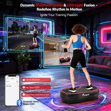 Load image into Gallery viewer, 3D Plus Vibration Plate Exercise Machine, Full Body Vibrating Platform for Strength Toning &amp; Fat Loss with 199 Adjustable Speeds, Atmosphere Lights, Shaker Workout Equipment for Women Men Home Gym
