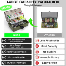 Load image into Gallery viewer, 3-Layers Fishing Tackle Kit With Tackle Included, 475 Pcs
