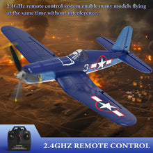 Load image into Gallery viewer, RC Plane 4 Channel Remote Control Airplane with 3 Modes - Ready to Fly Upgrade F4U Corsair RC Airplane for Beginners Adult
