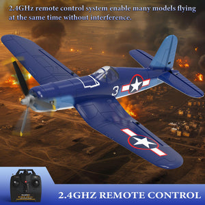 RC Plane 4 Channel Remote Control Airplane with 3 Modes - Ready to Fly Upgrade F4U Corsair RC Airplane for Beginners Adult