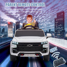 Load image into Gallery viewer, Ride On Car for Kids, Licensed Chevrolet Tahoe SUV 12V7AH Battery Powered Ride On Toy Car, Kids Boys Girls Electric Car (White)
