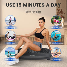 Load image into Gallery viewer, EILISON FitMaxx 3D XL Vibration Plate Exercise Machine - Whole Body Workout Vibration Platform w/Loop Bands - Lymphatic Drainage Machine for Weight Loss, Shaping, Recovery (Fitmaxx Black)
