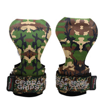 Load image into Gallery viewer, Cobra Grips Weight Lifting Gloves with Adjustable Neoprene Padded Wrist Wraps -  (PRO Green CAMO Rubber)
