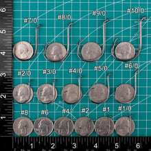 Load image into Gallery viewer, Dr.Fish 100 Pack Octopus Circle Hooks, Saltwater &amp; Freshwater Fishing Hooks, #8-#10/0, Offset, Catfish, Tuna, Striper, Snapper, Bass Fishing Red 10/0

