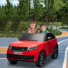 Load image into Gallery viewer, 24V 2-Seater Licensed Land Rover Ride-On Car Toy Featuring Parent Remote Control, 3 Speed Settings, Wireless Music, Red
