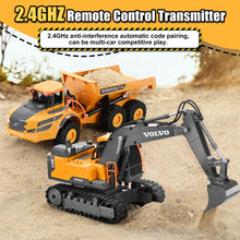 Load image into Gallery viewer, RC Excavator Remote Control Excavator Toy for Boys Full Function Construction Vehicles Toys with Shovel
