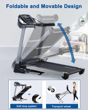 Load image into Gallery viewer, BORGUSI Treadmill with 15% Auto Incline - Blue

