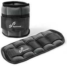 Load image into Gallery viewer, Sportneer Adjustable Ankle Weights 1 Pair 2 4 6 8 10 Lbs Leg Weight Straps -Dark Grey
