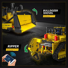 Load image into Gallery viewer, Bulldozer, App-Controlled 2.4G RC Bulldozer Truck Construction Vehicle Toys with Engines, DIY Engineering Model Sets for Adults/14+(1508 Pieces)

