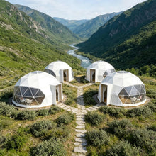 Load image into Gallery viewer, Dome Tent, Luxury Glamping Shelter with Geodesic Frame Design and Panoramic Window, Outdoor Camping Structure for Resort, Event Space, Tourism Project, Garden and Commercial Applications
