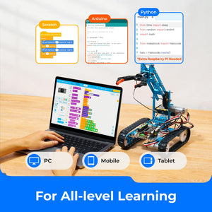 Ultimate 10 in 1 Robot Building Toys, Robotics Kit App Remote Control Robot Toys Compatible with Arduino C & Raspberry Pi