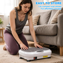 Load image into Gallery viewer, XIHEIMA Vibration Plate Exercise Machine for Lymphatic Drainage, Whole Body Fitness Workout Equipment Stand Shake Board Sport Gym for Weight Loss Fat Burner for Women Men (White)
