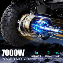 Load image into Gallery viewer, Electric Scooter Adult 7000W Brushless Motor Up to 55 MPH, 60V 33Ah Li-Ion Battery Range 65+ Miles, 13 &quot;All Terrain Tires
