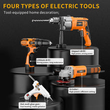 Load image into Gallery viewer, IZIO 42-Piece General Home Repair Tool Set with Drill, Grinder &amp; Multimeter - Ideal Gift Idea for Men, Dad, Husband, Homeowners - Complete DIY Hand Tool Kit for Housewarming, Birthday, Christmas
