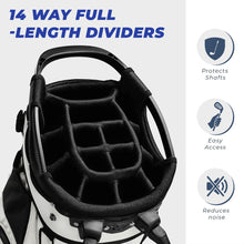 Load image into Gallery viewer, Sturdum 14 Way Golf Stand Bag with 12 Pockets n Full-Length Dividers
