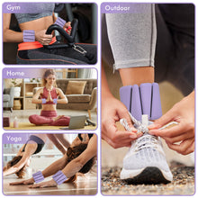 Load image into Gallery viewer, Wrist Weights, Ankle Weights, Adjustable Wrist Weighted Bracelet Set of 4 (2LB Each) -Purple
