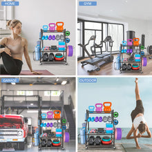 Load image into Gallery viewer, NBTORCH Weight Rack for Dumbbells, All in One Workout Equipment Storage with Caster Wheels
