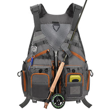 Load image into Gallery viewer, Gonex Fly Fishing Vest for Men Women, Trout, Adjustable Size, 18 Pockets
